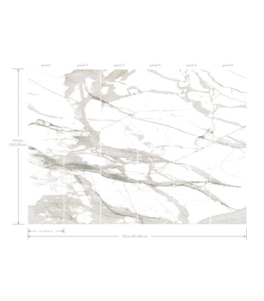 FM1108M - Imperial Marble Neutral Wall Mural-Formations by York
