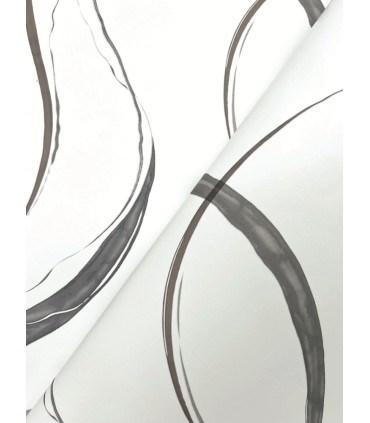 FM1092 - Ink Flow Black & Cocoa Wallpaper-Formations by York