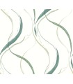 FM1095 - Ink Flow Green Wallpaper-Formations by York