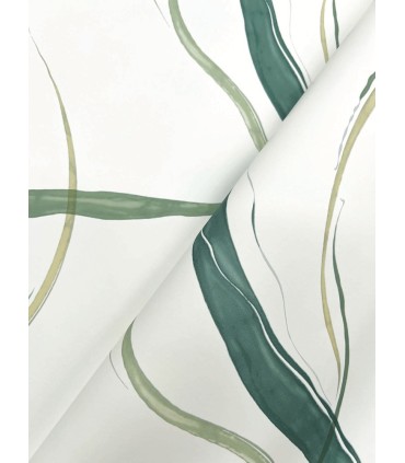 FM1095 - Ink Flow Green Wallpaper-Formations by York