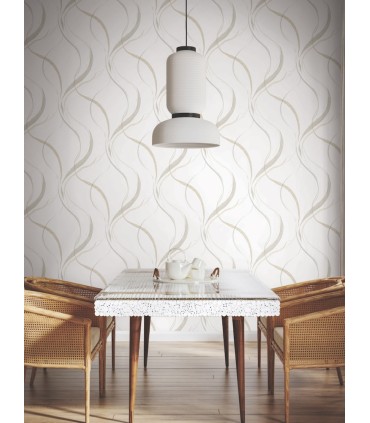 FM1093 - Ink Flow Nuetral Wallpaper-Formations by York