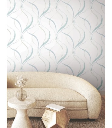 FM1094 - Ink Flow Seaglass Wallpaper-Formations by York