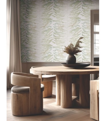 FM1045 - Leaf Column Green Wallpaper-Formations by York