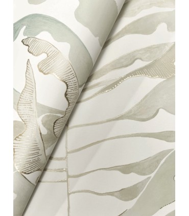 FM1045 - Leaf Column Green Wallpaper-Formations by York