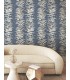 FM1043 - Leaf Column Navy Wallpaper-Formations by York