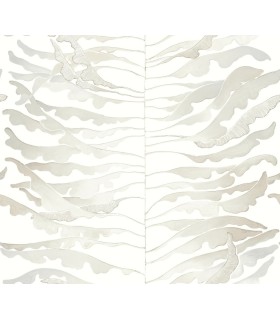 FM1044 - Leaf Column Neutral Wallpaper-Formations by York