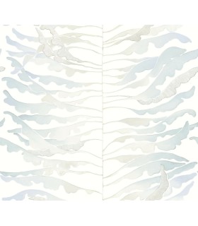 FM1046 - Leaf Column Spa Blue Wallpaper-Formations by York