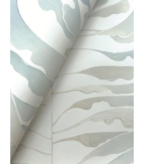 FM1046 - Leaf Column Spa Blue Wallpaper-Formations by York