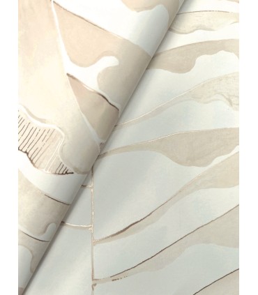 FM1041 - Leaf Column Taupe Wallpaper-Formations by York