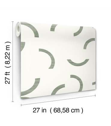 FM1021 - Lunula Green Wallpaper-Formations by York