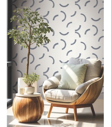 FM1023 - Lunula Navy Wallpaper-Formations by York