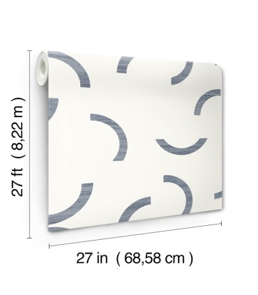 FM1023 - Lunula Navy Wallpaper-Formations by York