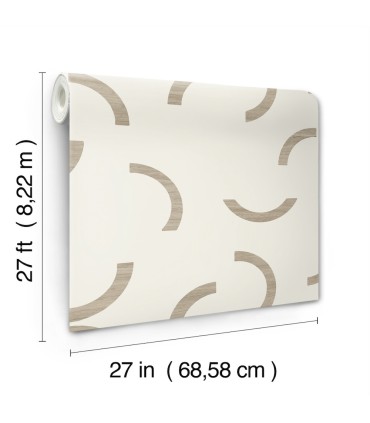 FM1026 - Lunula Taupe Wallpaper-Formations by York