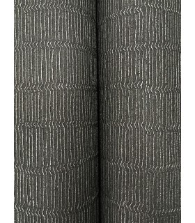 FM1011 - Tectonic Texture Black & Silver Wallpaper-Formations by York