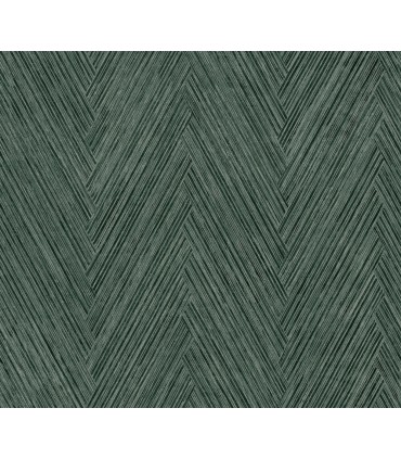 FM1054 - Thatched Chevron Bottle Green Wallpaper-Formations by York