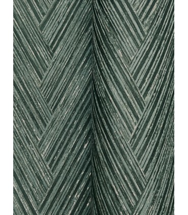 FM1054 - Thatched Chevron Bottle Green Wallpaper-Formations by York