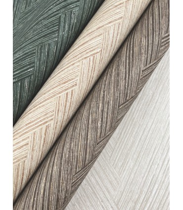 FM1052 - Thatched Chevron Light Neutral Wallpaper-Formations by York