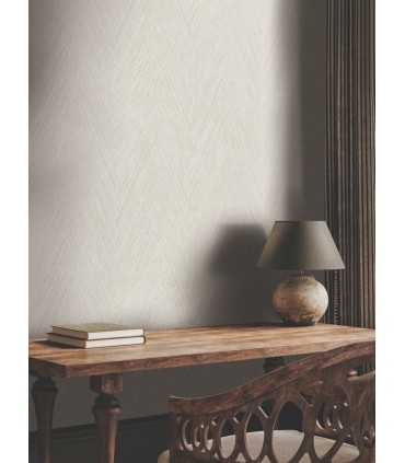 FM1052 - Thatched Chevron Light Neutral Wallpaper-Formations by York