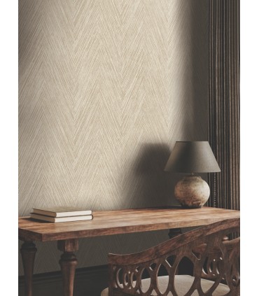 FM1053 - Thatched Chevron Terracotta Wallpaper-Formations by York