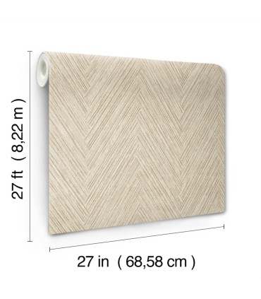 FM1053 - Thatched Chevron Terracotta Wallpaper-Formations by York