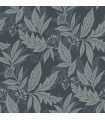 4155-27325 - Anita Teal Woodland Floral Wallpaper-Drew and Jonathan
