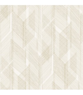 4155-27339 - Bryant Gold Crosshatch Wallpaper-Drew and Jonathan