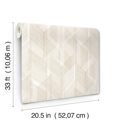 4155-27339 - Bryant Gold Crosshatch Wallpaper-Drew and Jonathan