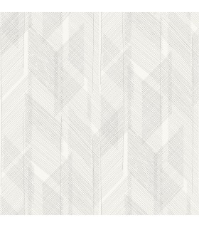 4155-27338 - Bryant Silver Crosshatch Wallpaper-Drew and Jonathan