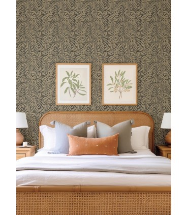 4155-27315 - Gabriel Bronze Fern Wallpaper-Drew and Jonathan