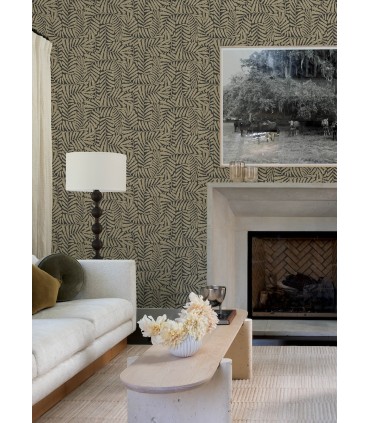 4155-27315 - Gabriel Bronze Fern Wallpaper-Drew and Jonathan