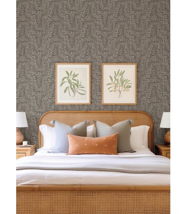 4155-27313 - Gabriel Espresso Fern Wallpaper-Drew and Jonathan