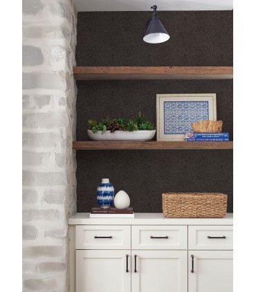 4155-27346 - Hollenback Black Dotted Abstract Wallpaper-Drew and Jonathan