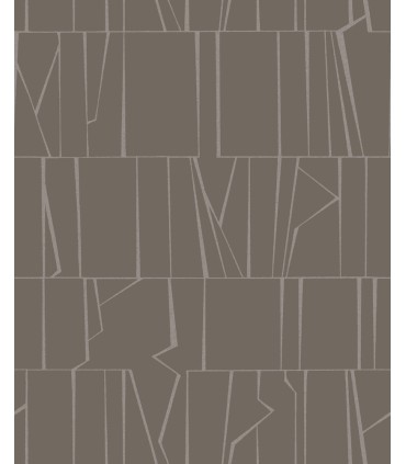 4155-72822 - Huntington Chocolate Geometric Stripe Wallpaper-Drew and Jonathan