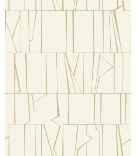 4155-72818 - Huntington Gold Geometric Stripe Wallpaper-Drew and Jonathan