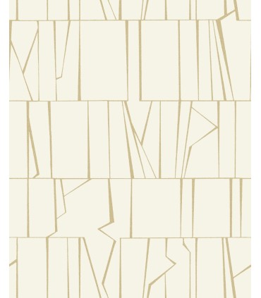 4155-72818 - Huntington Gold Geometric Stripe Wallpaper-Drew and Jonathan