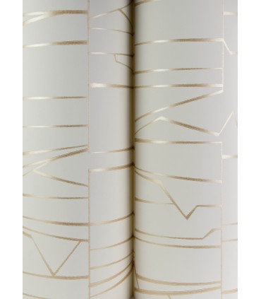 4155-72818 - Huntington Gold Geometric Stripe Wallpaper-Drew and Jonathan