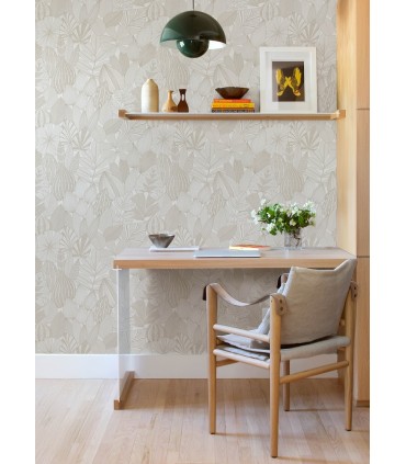 4155-72808 - Mathias Taupe Botanical Wallpaper-Drew and Jonathan