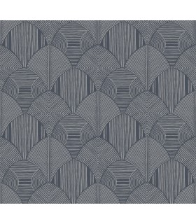 4155-72807 - Meyberg Blue Geometric Wallpaper-Drew and Jonathan