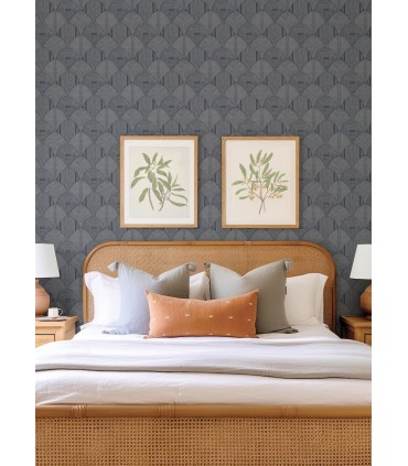 4155-72807 - Meyberg Blue Geometric Wallpaper-Drew and Jonathan