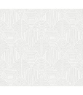 4155-72806 - Meyberg Silver Geometric Wallpaper-Drew and Jonathan
