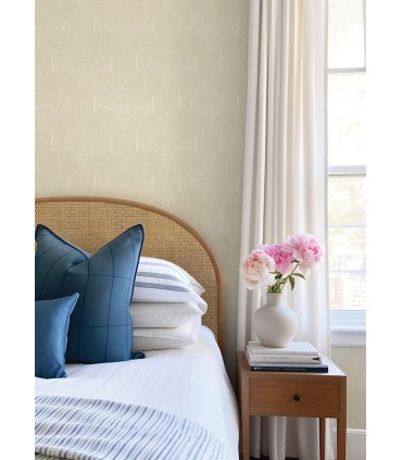 4155-72804 - Meyberg Khaki Geometric Wallpaper-Drew and Jonathan