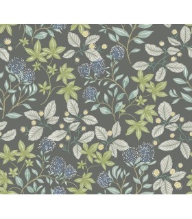4155-72815 - Mildred Charcoal Botanical Trail Wallpaper-Drew and Jonathan