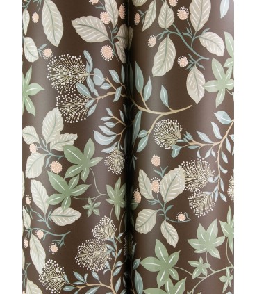 4155-72816 - Mildred Espresso Botanical Trail Wallpaper-Drew and Jonathan