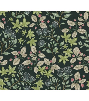 4155-72813 - Mildred Evergreen Botanical Trail Wallpaper-Drew and Jonathan