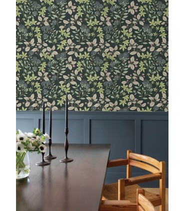 4155-72813 - Mildred Evergreen Botanical Trail Wallpaper-Drew and Jonathan