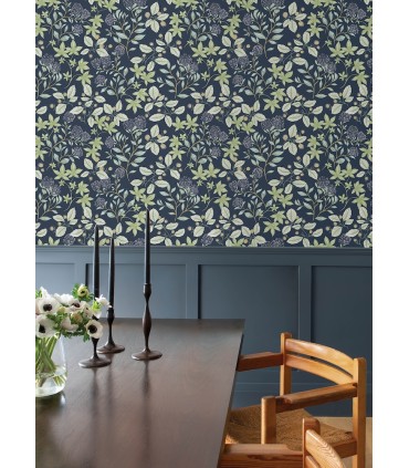 4155-72814 - Mildred Indigo Botanical Trail Wallpaper-Drew and Jonathan