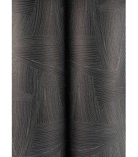 4155-27330 - Reid Black Woven Geometric Wallpaper-Drew and Jonathan
