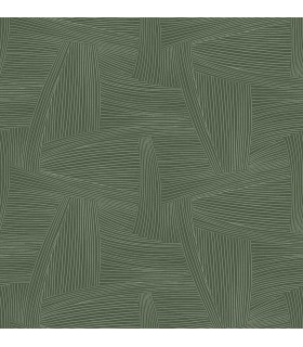 4155-27331 - Reid Evergreen Woven Geometric Wallpaper-Drew and Jonathan