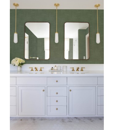 4155-27331 - Reid Evergreen Woven Geometric Wallpaper-Drew and Jonathan