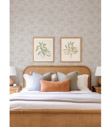 4155-27353 - Reid Grey Woven Geometric Wallpaper-Drew and Jonathan